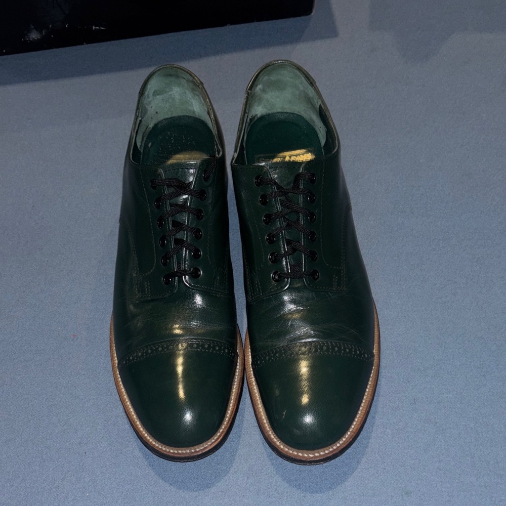 STACY ADAMS  CLASSIC GREEN LEATHER MEN SHOES (10.5)